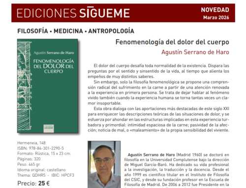 Libro: FENOMENOLOGÍA DEL DOLOR DEL CUERPO